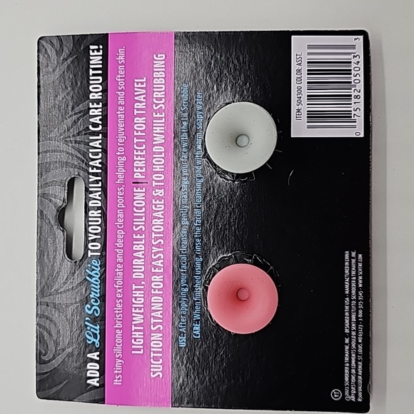 LIL SCRUBBIES FACIAL CLEANSING PADS 2 PACK PINK WHITE NEW EXFOIATING MASSAGES - Picture 3 of 7